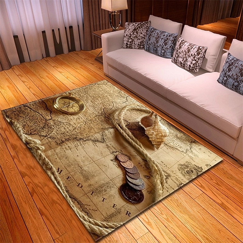 Vintage Map Area Rug Kitchen Mat Non-Slip Oil Proof Floor Mat Livingroom Rug Indoor Outdoor Mat Bedroom Decor Bathroom Mat Entrance Rug Door Mat4