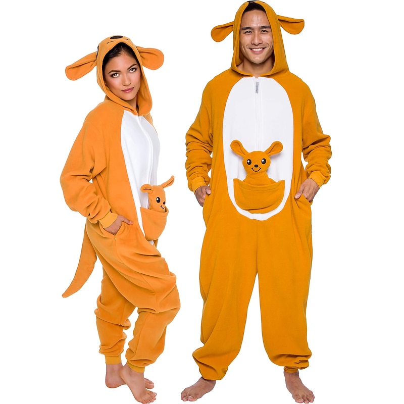 Adults' Cartoon Group Costume Nightwear Onesie Pajamas Carnival Costume Animal Onesie Pajamas Kigurumi Pajamas Funny Costume For Men and Women Carnival Cartoon