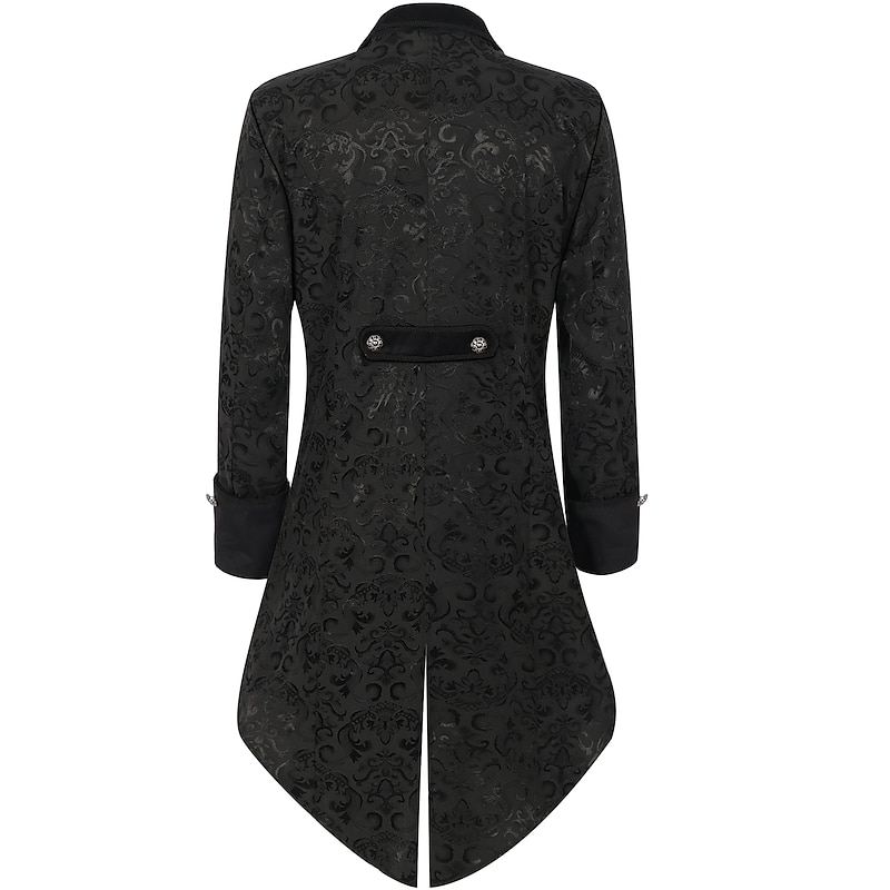 Steampunk 18th Century 17th Century Coat Tuxedo Tailcoat Vampire Solid Colored Fancy Dress Men's Steampunk Carnival Masquerade Party / Evening Adults' Coat3