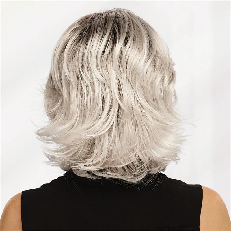 Synthetic Wig Curly With Bangs Machine Made Wig Short A1 Synthetic Hair Women's Soft Fashion Easy to Carry Blonde2