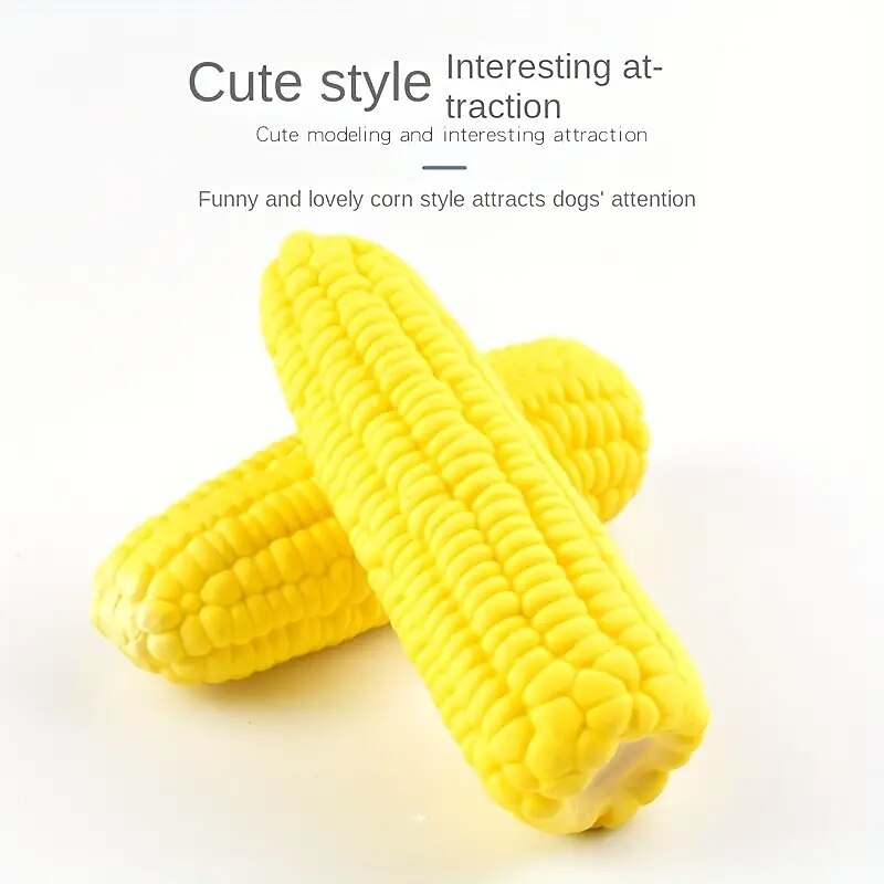 Corn Design Durable Dog Chew Latex Toys Tough Squeaky Dog Grinding Teeth Toys4