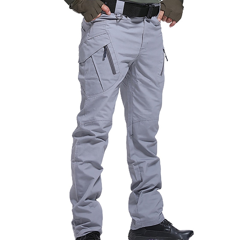 Men's Cargo Pants Cargo Trousers Combat Trousers Tactical Pants Hiking Pants Buttons Multi Pocket Straight Leg Plain Comfort Wearable Casual Daily Holiday Sports Fashion Black Green4