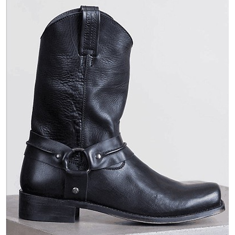 Retro Vintage Medieval Renaissance Shoes Western Boot Flat Jazz Boots Pirate Viking West Cowboy Rivet Solid Color Fancy Dress Men's Women's Pirate Steampunk Halloween Carnival Masquerade Performance4