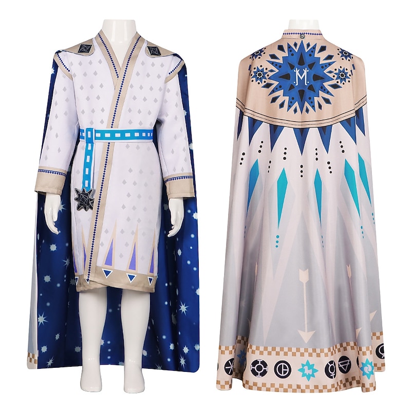2023 Movie Wish King Magnifico White Outsuit Party Carnival Halloween Cosplay Costume for Adults Kids Men Boy Cosplay Costume3