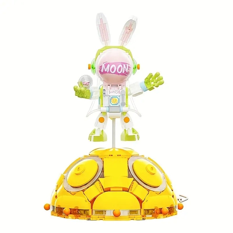 Space Astronauts Music Box Building Blocks Spaceman Exploring Adventure Model Action Figures Bricks Educational Assembly Toy Christmas /Halloween/ Thanksgiving Day Gift3