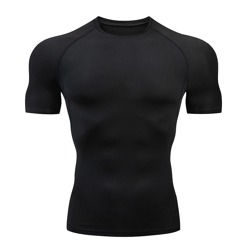 Men's Summer Shirt T shirt Tee Crew Neck Short Sleeve Sports & Outdoor Fitness Vacation Going out Casual Daily Breathable Soft Plain 1 2 Activewear Fashion Sport2