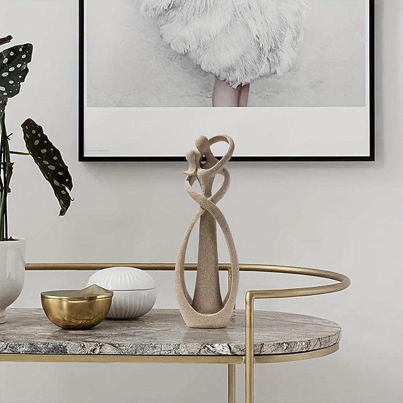 Kissing Couple Statue Abstract Sculpture Resin Statue Home Decor Modern Home Office Desktop Shelf Bookshelf Decoration,Christmas Gift3