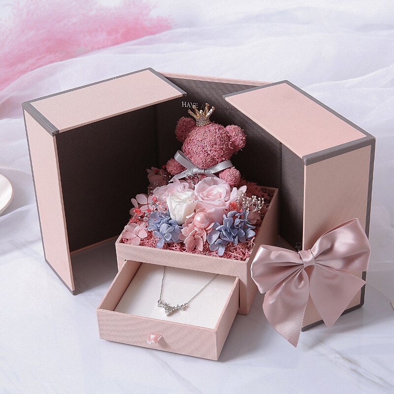 Valentine's Day Creative Gift Eternal Flower Rose Gift Box Birthday Gift Preserving Fresh Flowers(only box)2