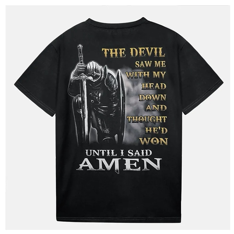 Men's Templar Cross Letter T Shirt Graphic Tee Christian T Shirts Short Sleeve T shirt 3D Print Crew Neck Shirt Vintage Fashion Designer Street Casual Daily Black Red Navy Blue Summer Clothing Apparel2