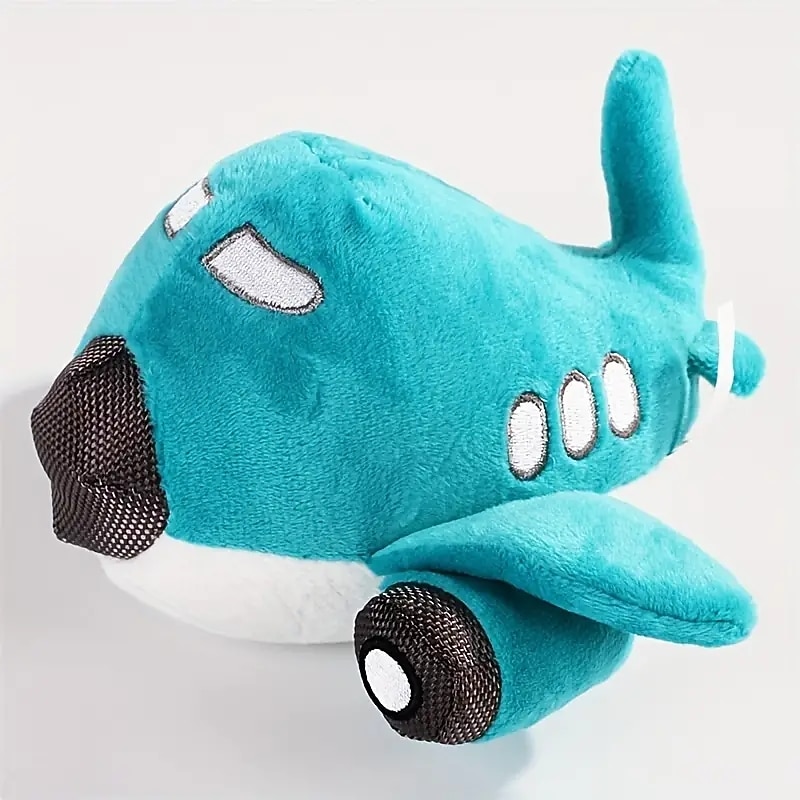 1pc Airpane Design Pet Grinding Teeth Plush Toy Durable ChewToy For Dog Interactive Supply4