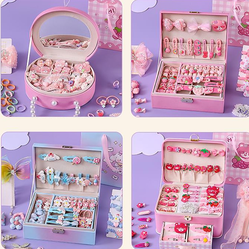 Korean Version High-end Children's Hair Accessories Gift Box Set For Girls Princess Hair Card Girl Headwear Baby Jewelry Birthday Gift3
