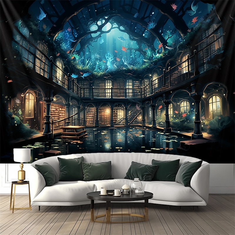 Undersea World Hanging Tapestry Wall Art Large Tapestry Mural Decor Photograph Backdrop Blanket Curtain Home Bedroom Living Room Decoration3