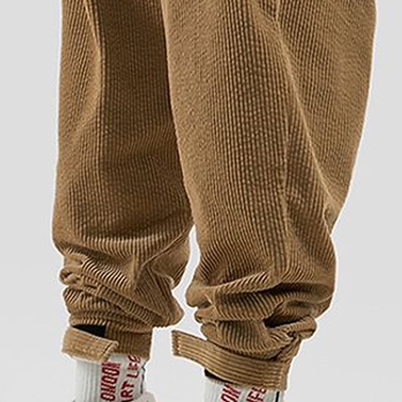 Men's Dress Pants Corduroy Pants Trousers Pleated Pants Suit Pants Front Pocket Straight Leg Plain Comfort Business Daily Holiday Fashion Chic & Modern Black Gray4