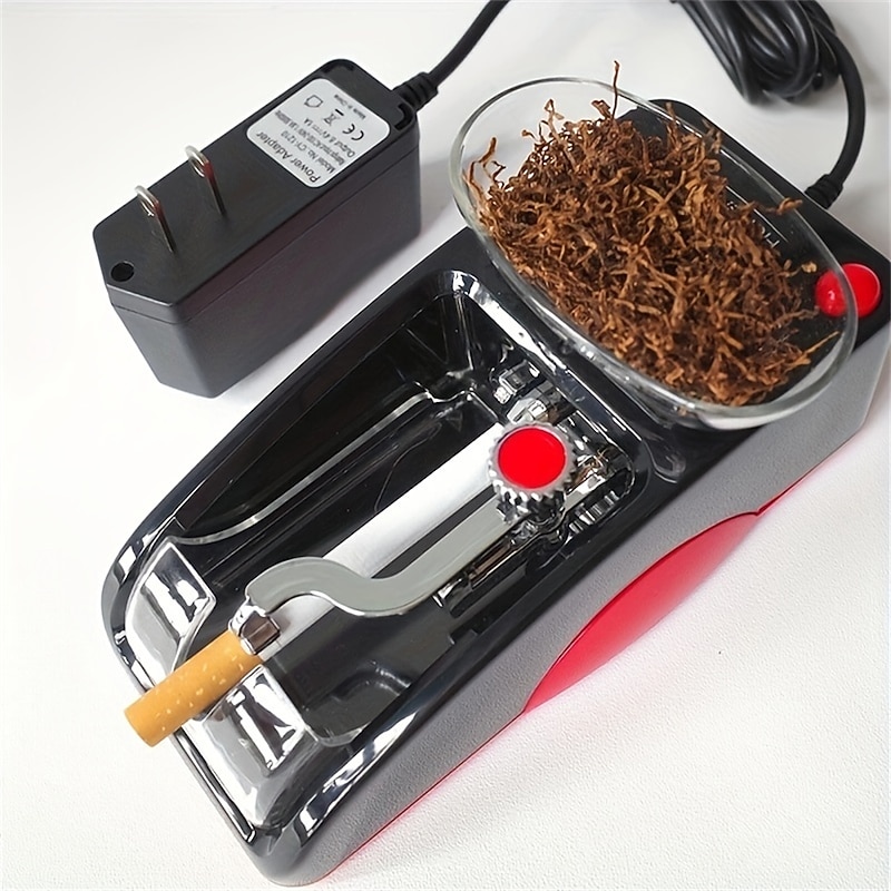 1pc Electric Cigarette Roller 5th Generation Electric Cigarette Roller Cigarette Rolling Machine For 8mm/6.5mm Empty Smoking Tube Cigarette Tamping Machine Portable Household Electric Cigarette M2