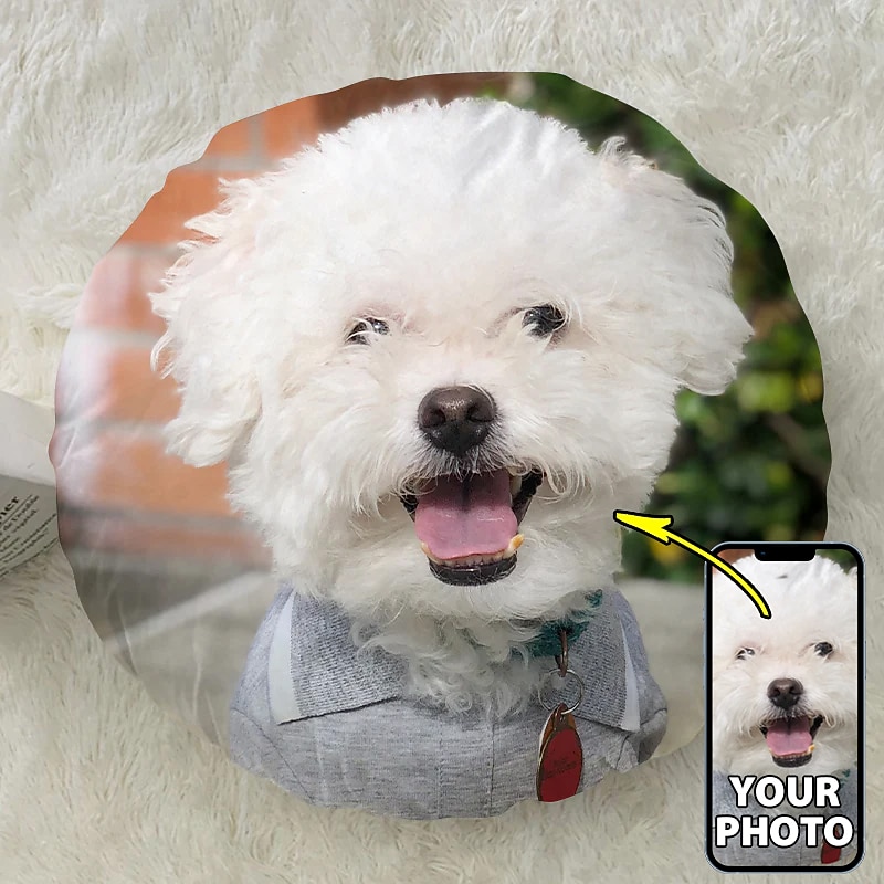1pc Custom Round Pillow Cover Add your Image Personalized Photo Design Picture Fashion Casual Pillowcase Cushion Cover