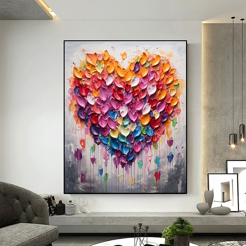 Handmade Oil Painting Canvas Wall Art Decor Original Colored love  for Home Decor With Stretched FrameWithout Inner Frame Painting4