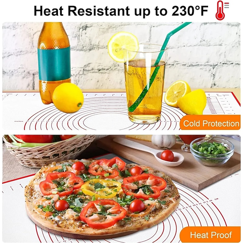 Silicone Baking Mat Pastry Rolling Kneading Pad Kitchen Crepes Pizza Dough Non-stick Pan Pastry mat3