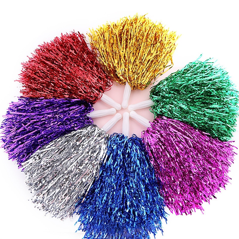 Pack of Pompoms Accessories for Costumes Cheerleaders Fans Theme Party Fancy Dress and Stag Party