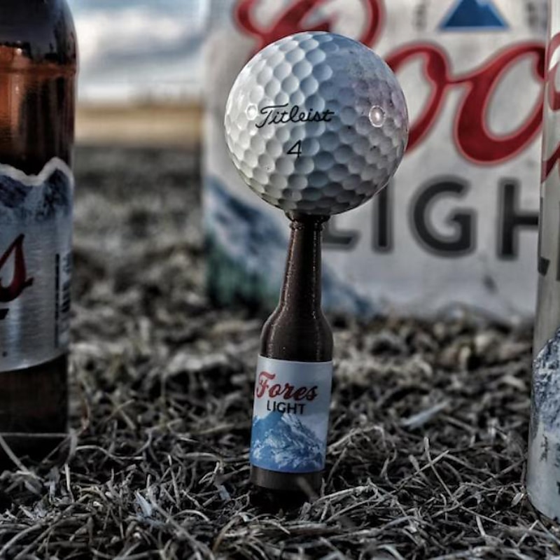 Beer Bottle Golf Tees - Christmas Golf Gift For Man or Woman - Virtually Unbreakable Golf Tee - Great for Christmas and Birthday Presents