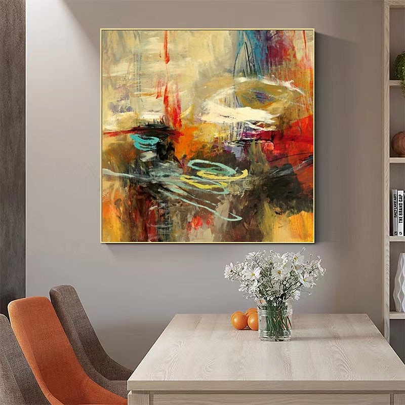Power Colors Painting Abstract Oil Painting Original Canvas Painting Abstract Large Oil Colorful Painting Abstract Painting Living Room Wall Art No Frame