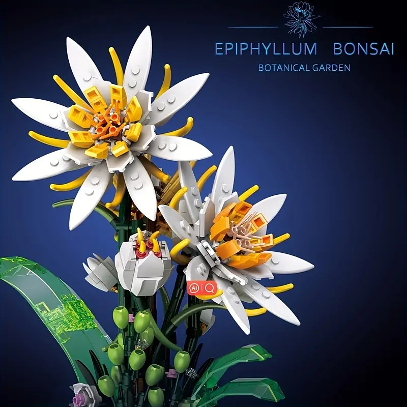 Women's Day Gifts Flashlight Bouquet Potted Plants Building Block Model Educational Toys Christmas/Thanksgiving Day/Halloween/Birthday Gifts  for her Mother's Day Gifts for MoM