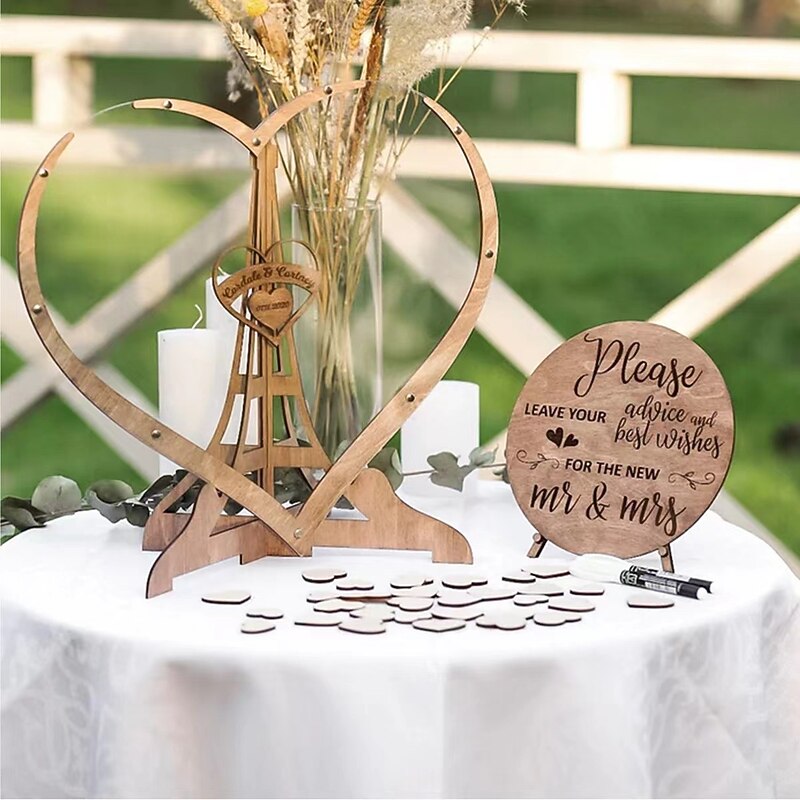 Guest Drop Box Wooden Acrylic Love Wedding Guest Message Boxes 802