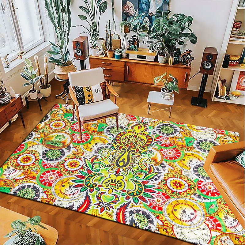 Mandala Bohemian Area Rug Livingroom Rug Kitchen Mat Non-Slip Oil Proof Floor Mat Rug Indoor Outdoor Mat Bedroom Decor Bathroom Mat Entrance Rug Door Mat2