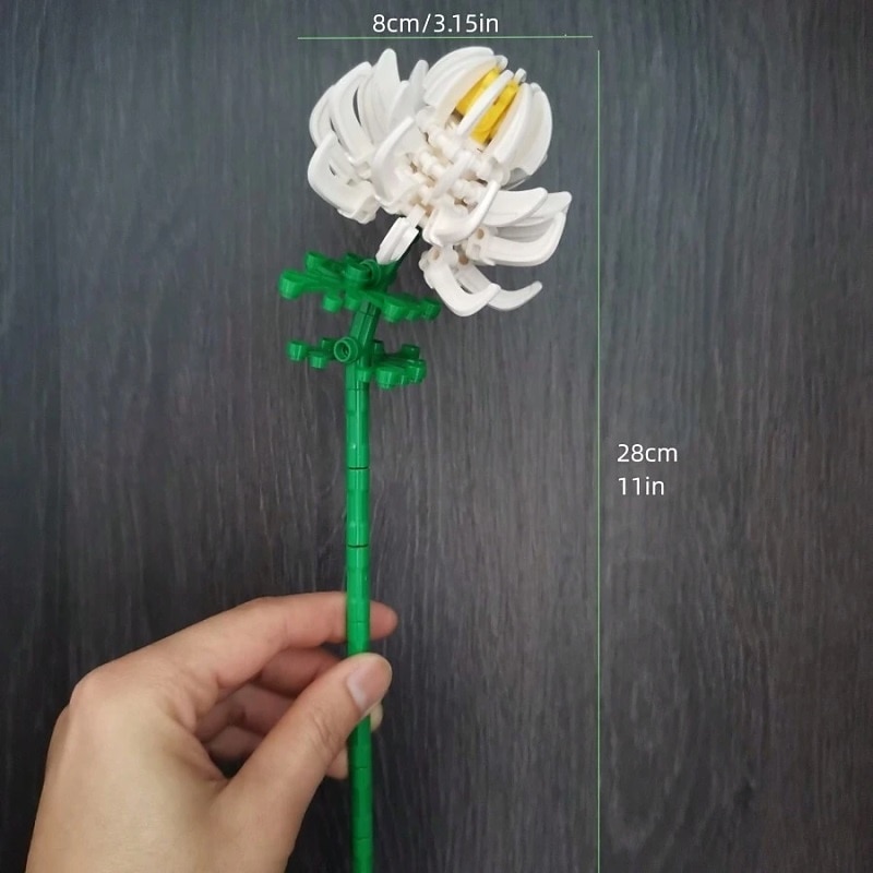 Women's Day Gifts Building Block Flower ql2336-ql2360 Flower Garden Series Rose Small Particle DIY Assembly Toy Decorative Flower Mother's Day Gifts for MoM3