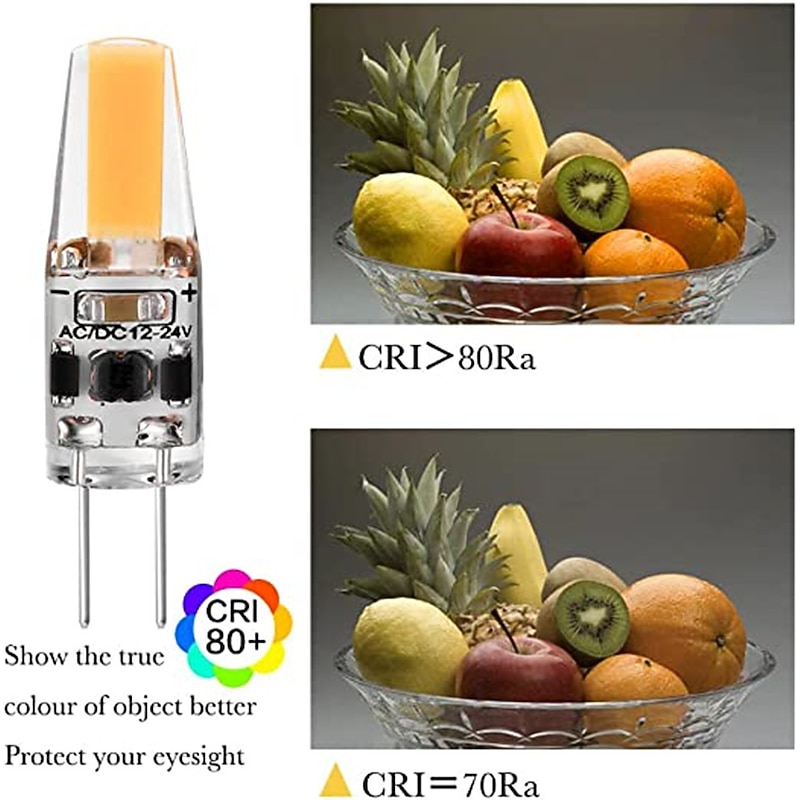 10pcs Dimmable G4 LED Lamp Crystal Sapphire Lamp 2W 3W AC/DC12-24V LED COB Chandelier LED Light Source Silicone Bulb Home Lighting4
