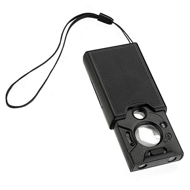 Foldable 3 in 1 30x 45x 60x LED UV Lighted Magnifier Jewelers Loupe Loop Magnifying Glass Jewelry Magnifier4