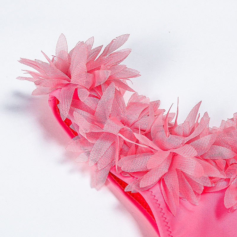 Kids Girls' Swimsuit Outdoor Graphic Active Adorable Ruched Bathing Suits 7-13 Years Summer Pink4