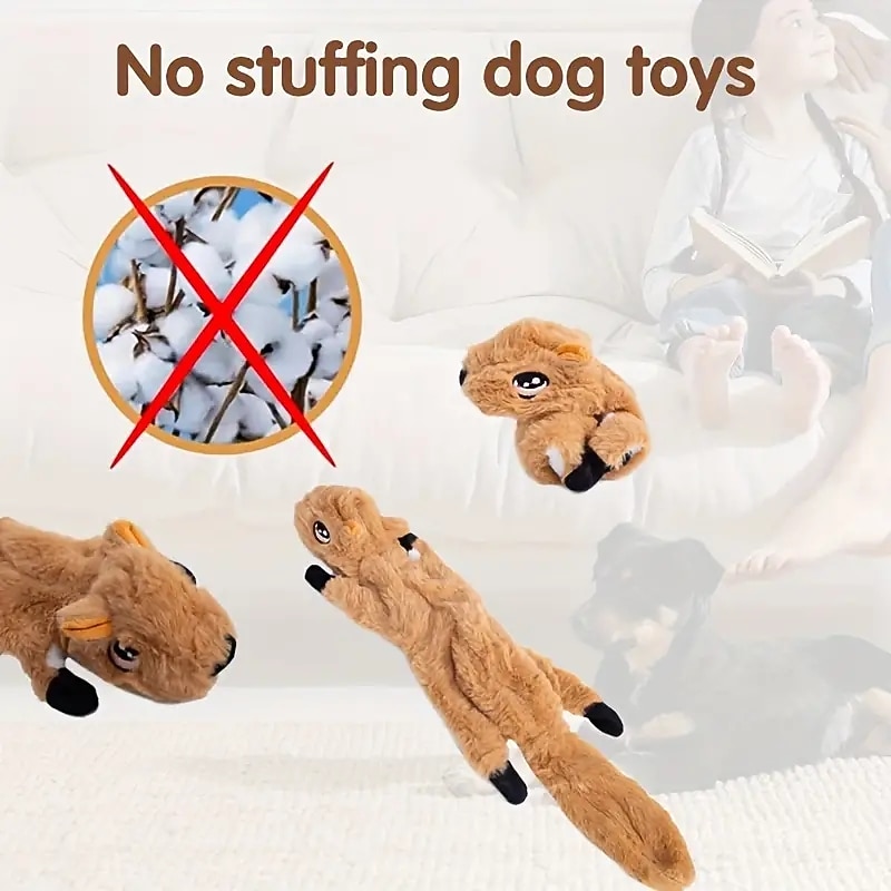 1 PC Dog Squeaky Toys No Stuffing Plush Dogs Chew Toy For Small Medium Chewer Squeak Pets Supplies Tough Durable Puppy Teething Chewing Aggressive Interactive Toys4