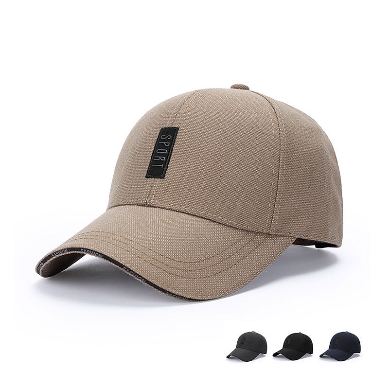 Unisex Baseball Cap Sun Hat Black Dark Navy Polyester Fashion Casual Minimalism Outdoor Vacation Plain Adjustable Sunscreen Fashion