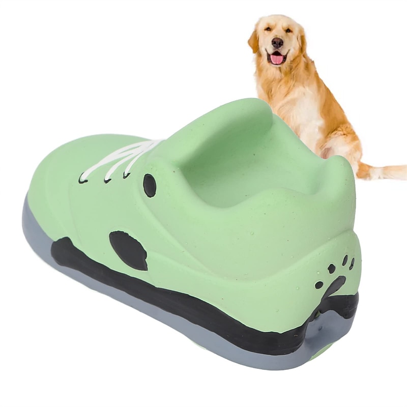 Latex Dog Toy Bite Resistant Attractive Shoe Shape Interactive Soft Squeaky Puppy Toy Rinse Cleaning Boredom Relief for Indoor3