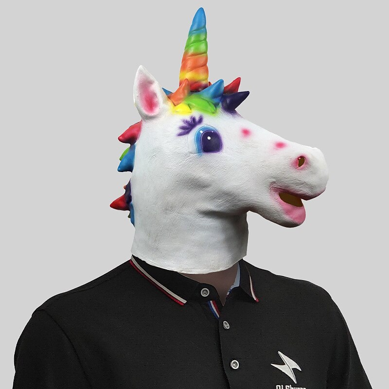 Carnival Funny Animal Series Five Head Masks Makeup Ball Cute Latex Headwear Halloween Party Performance Props4