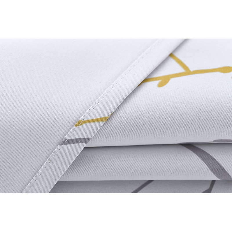 Blackout Curtain Drapes Leaf Printed,1 Panel Grommet Thermal Insulated Room Darkening Curtains for Bedroom and Living Room4