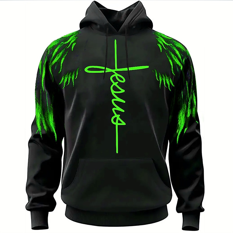 Men's Graphic Letter Hoodie Hoodies Sweatshirt Fashion Daily Long Sleeve Hooded Vacation Sports Outdoor Holiday Yellow Red Print Front Pocket Spring &  Fall Designer3