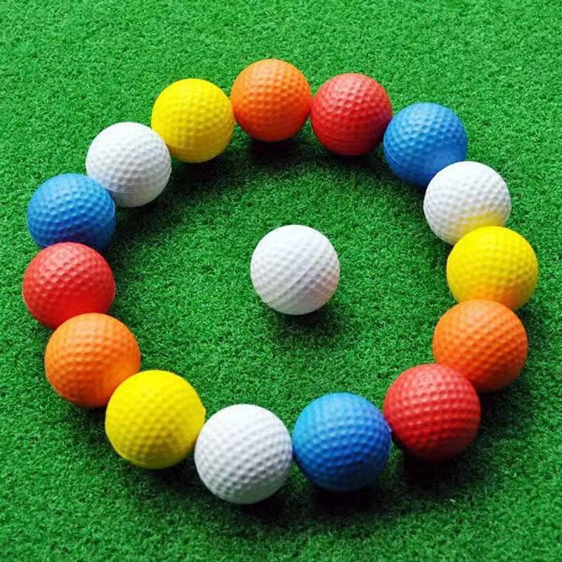 10 Pcs Pu Soft Ball Golf Practice Ball Indoor Specialized Practice Sponge Ball Foam Ball Beginner Training Ball Multi-color2