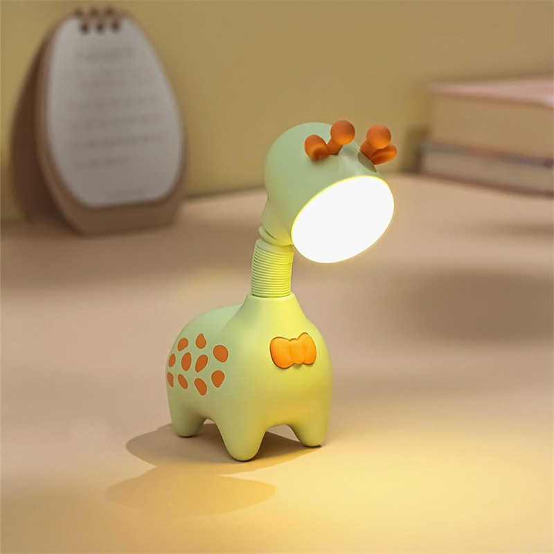 Popular Style Kids Animal Night Light Cute Giraffe Rechargeable Reading Lamp with Movable Head Children Small Gift Giraffe Night Light Dormitory Bedhead LED Sleeping Light Retractable Fun Table Lamp4