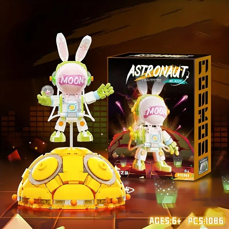 Space Astronauts Music Box Building Blocks Spaceman Exploring Adventure Model Action Figures Bricks Educational Assembly Toy Christmas /Halloween/ Thanksgiving Day Gift