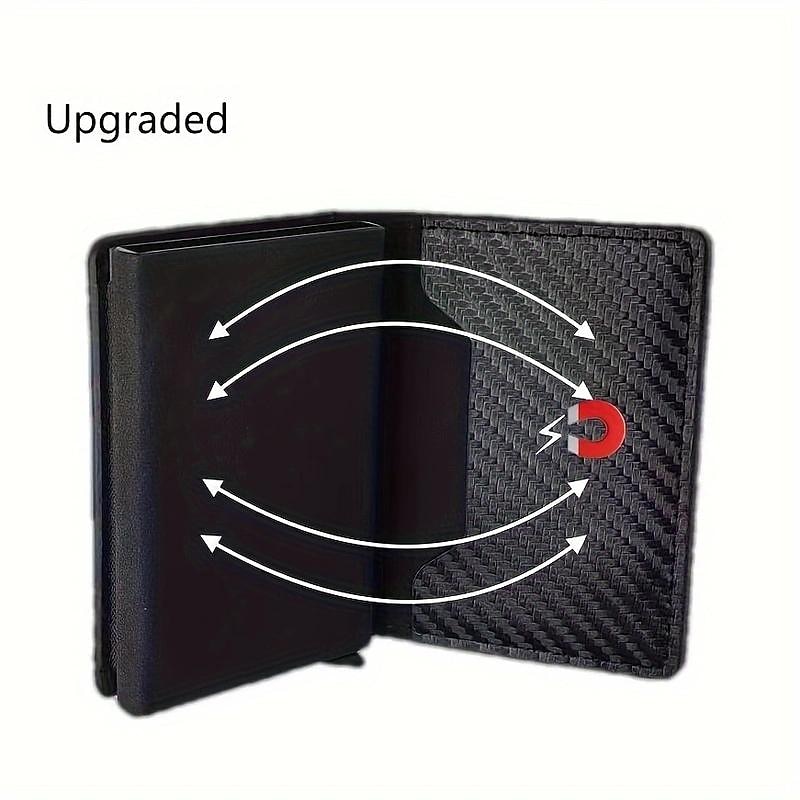 8-cards Men's Wallet Card Holder, Minimalist, RFID Anti-theft Scan Pop-up Aluminum Alloy Card Box3