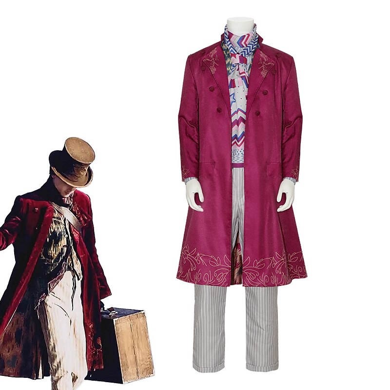 Charlie and the Chocolate Factory Wonka Willy Wonka Cosplay Costume Cosplay Movie Cosplay for Men's Adults Carnival Masquerade
