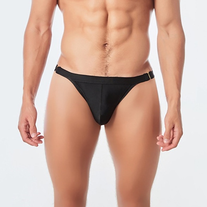 Men's Swim Shorts Swim Briefs Beach Swimming Pool Party Breathable Quick Dry Elastic Waist Plain Short Sport Casual Activewear Black White Micro-elastic4