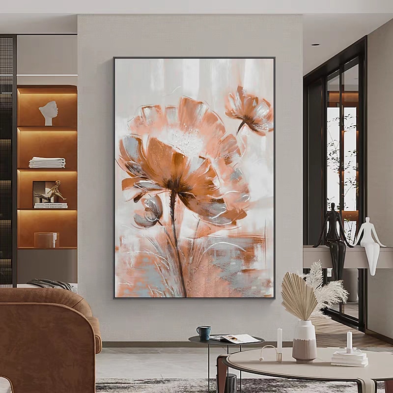 Mintura Handmade Abstract Flower Oil Paintings On Canvas Wall Art Decoration Modern Picture For Home Decor Rolled Frameless Unstretched Painting2