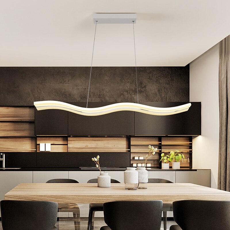 LED Acrylic Ceiling Chandelier 100cm 39.3in Modern Acrylic Wave Chandelier is Suitable for the Dining Room Bar Room Bedroom AC110V AC220V3