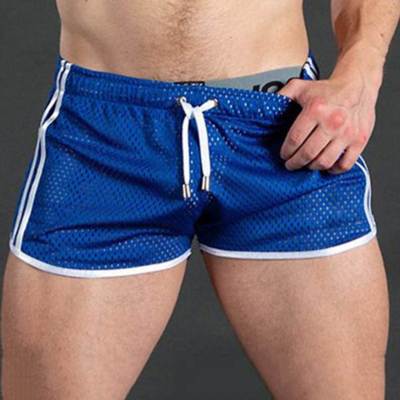 Men's Shorts Sunday Shorts Sports Going out Weekend Running Casual Drawstring Elastic Waist Striped Knee Length Gymnatics Activewear Black White Micro-elastic3