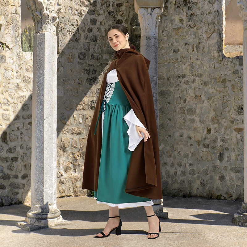 Holloween Costume Renaissance Hooded Cloak - Hobbit Cloak Medieval Ranger Cloak,Cosplay Cape for Men and Women4