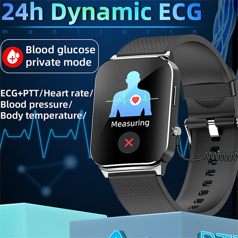 EP03 Smart Watch For Men 24h PTT ECG Heart Rate Blood Pressure Temperature Bracelet Non-invasive Blood Glucose Smartwatch3