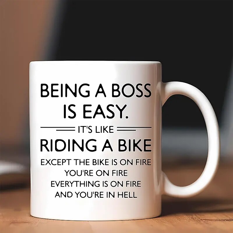 1pc Best Boss Day Gift Mug For Women Men 11oz Ceramic Coffee Cup Boss Lady Gifts For Women Funny Gifts For Boss Office Boss Birthday Gifts For Women Best Boss Mug Christmas Gifts