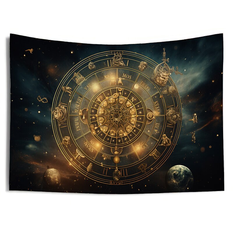 Tarot Divination Astrology Hanging Tapestry Wall Art Large Tapestry Mural Decor Photograph Backdrop Blanket Curtain Home Bedroom Living Room Decoration3